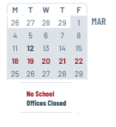 District School Academic Calendar for Sylvan Hills Elementary School for March 2024