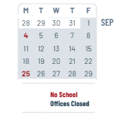 District School Academic Calendar for Pine Forest Elementary School for September 2023