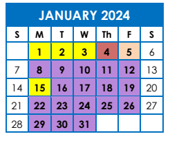 District School Academic Calendar for Mayfield MS for January 2024