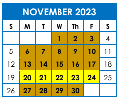 District School Academic Calendar for Kirkland Es for November 2023