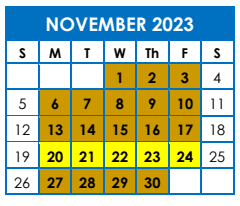 District School Academic Calendar for Mayfield MS for November 2023