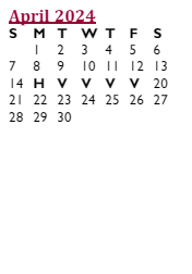 District School Academic Calendar for Broad Meadows Middle for April 2024