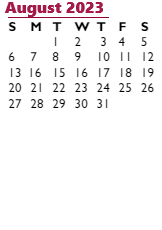 District School Academic Calendar for Broad Meadows Middle for August 2023