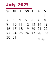 District School Academic Calendar for Broad Meadows Middle for July 2023