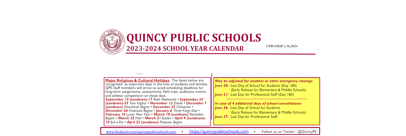 District School Academic Calendar Key for Broad Meadows Middle