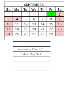 District School Academic Calendar for West Side Middle School for September 2023