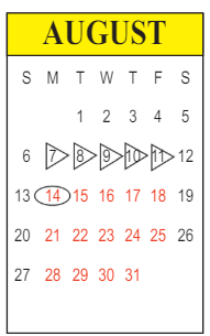 District School Academic Calendar for Martin Park Elementary School for August 2023