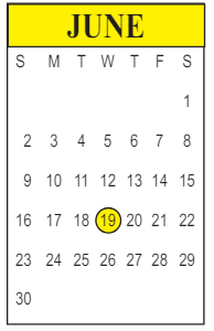 District School Academic Calendar for Martin Park Elementary School for June 2024