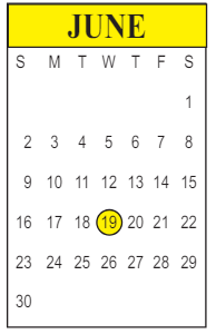 District School Academic Calendar for Forest Hill Elementary School for June 2024