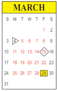 District School Academic Calendar for Ruby-wise Elementary School for March 2024