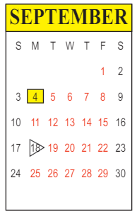 District School Academic Calendar for Forest Hill Elementary School for September 2023