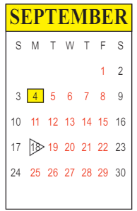 District School Academic Calendar for Ruby-wise Elementary School for September 2023