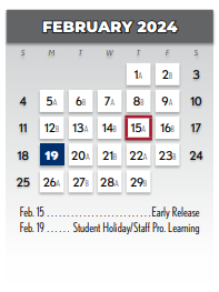 District School Academic Calendar for Parkhill Junior High for February 2024