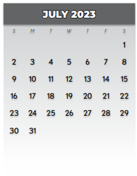 District School Academic Calendar for Math/science/tech Magnet for July 2023