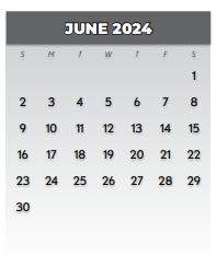 District School Academic Calendar for Audelia Creek Elementary for June 2024