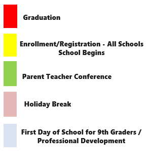 District School Academic Calendar Legend for C R Richardson Elem Sch