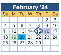 District School Academic Calendar for Garrett Elementary School for February 2024