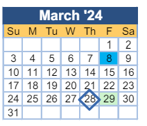 District School Academic Calendar for Freedom Park Elementary for March 2024