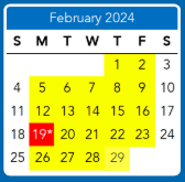 District School Academic Calendar for Linwood Holton Elem for February 2024
