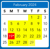 District School Academic Calendar for George W. Carver ELEM. for February 2024