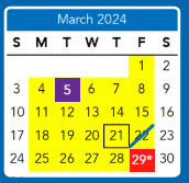 District School Academic Calendar for Linwood Holton Elem for March 2024