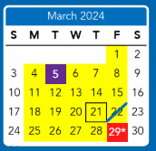 District School Academic Calendar for George W. Carver ELEM. for March 2024