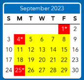 District School Academic Calendar for Linwood Holton Elem for September 2023