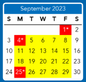 District School Academic Calendar for George W. Carver ELEM. for September 2023