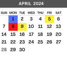 District School Academic Calendar for Alto Bonito Elementary for April 2024