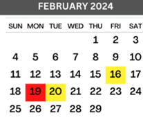 District School Academic Calendar for Ringgold Elementary for February 2024
