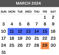 District School Academic Calendar for Alto Bonito Elementary for March 2024