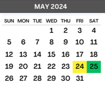 District School Academic Calendar for Ringgold Middle School for May 2024