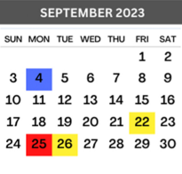 District School Academic Calendar for Veterans Middle School for September 2023