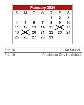 District School Academic Calendar for River Forest Jr High School for February 2024