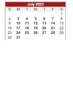 District School Academic Calendar for River Forest Jr High School for July 2023