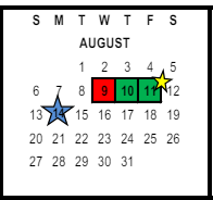 District School Academic Calendar for Riverside Unified Independent Study for August 2023