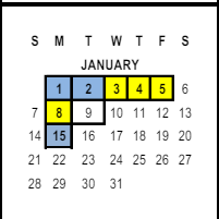 District School Academic Calendar for Earhart (amelia) Middle for January 2024