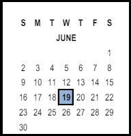 District School Academic Calendar for Alcott Elementary for June 2024