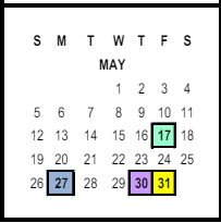 District School Academic Calendar for Riverside Unified Independent Study for May 2024