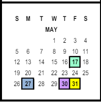 District School Academic Calendar for Alcott Elementary for May 2024