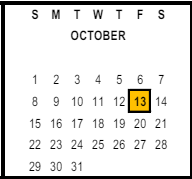 District School Academic Calendar for Riverside Unified Independent Study for October 2023