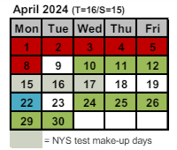 District School Academic Calendar for Intrntnl Finance & Econ Dev HS At Franklin for April 2024