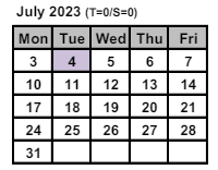 District School Academic Calendar for Intrntnl Finance & Econ Dev HS At Franklin for July 2023