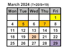 District School Academic Calendar for Intrntnl Finance & Econ Dev HS At Franklin for March 2024