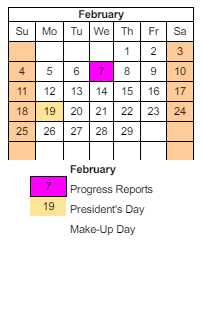 District School Academic Calendar for Columbia Elementary School for February 2024