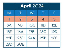 District School Academic Calendar for Folwell Elementary for April 2024