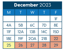 District School Academic Calendar for Folwell Elementary for December 2023