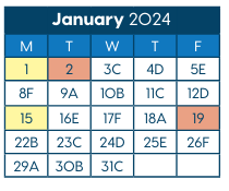 District School Academic Calendar for Folwell Elementary for January 2024
