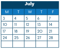 District School Academic Calendar for Folwell Elementary for July 2023