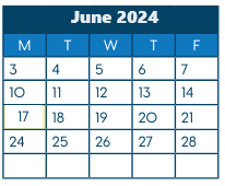 District School Academic Calendar for Folwell Elementary for June 2024